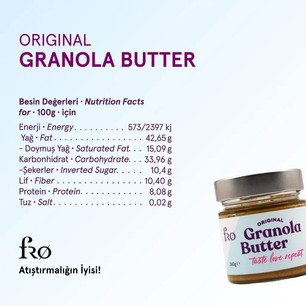 Granola Butter Original Glutensiz Şekersiz Vegan Sürülebilir Ezme 4.webp