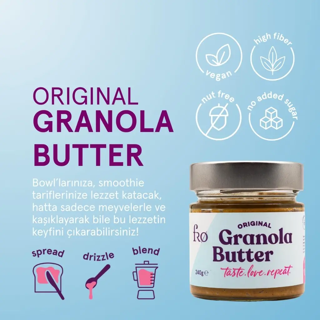 Granola Butter Original Glutensiz Şekersiz Vegan Sürülebilir Ezme 2.webp