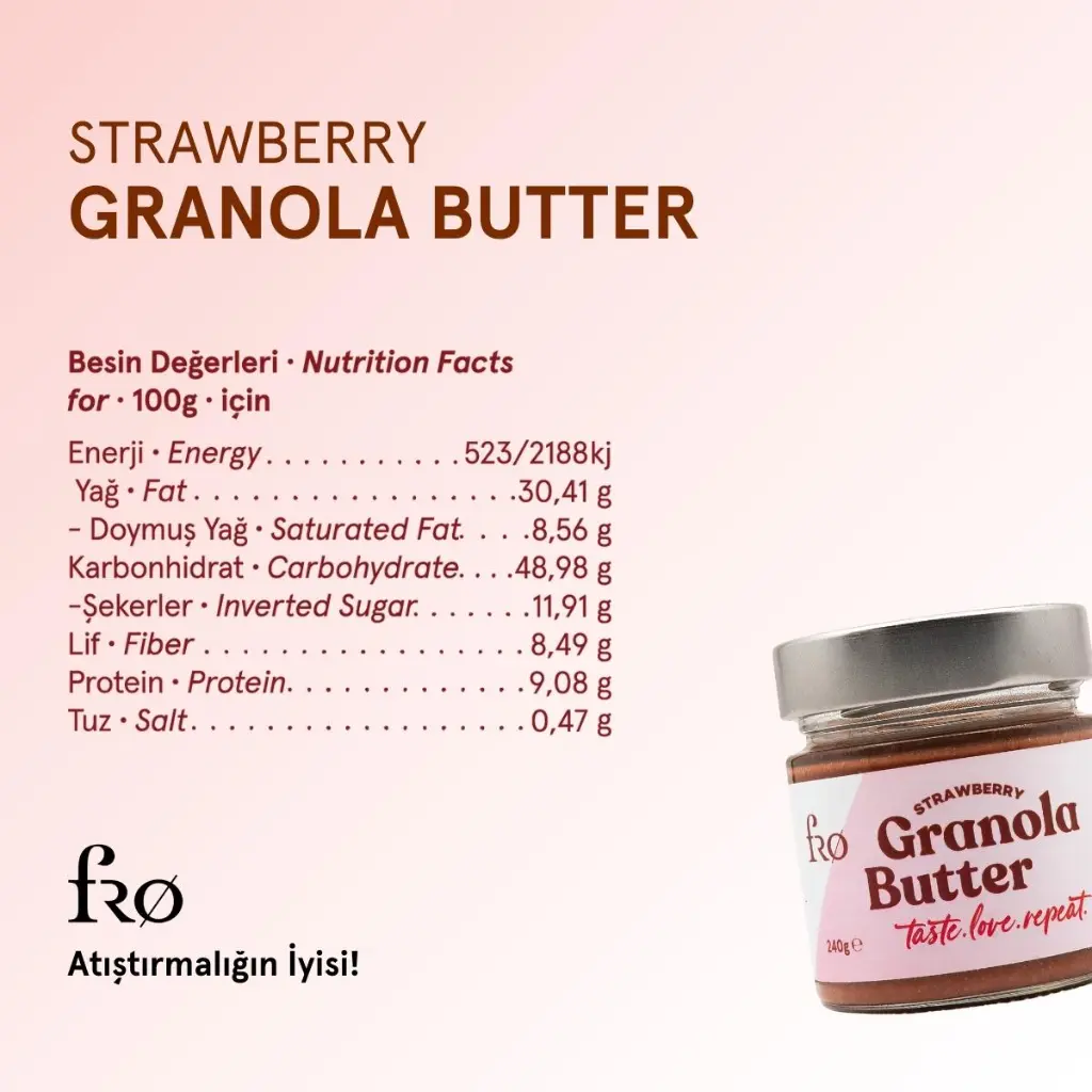 Çilek Glutensiz Şekersiz Vegan Sürülebilir Kahvaltılık Ara Öğün 4.webp