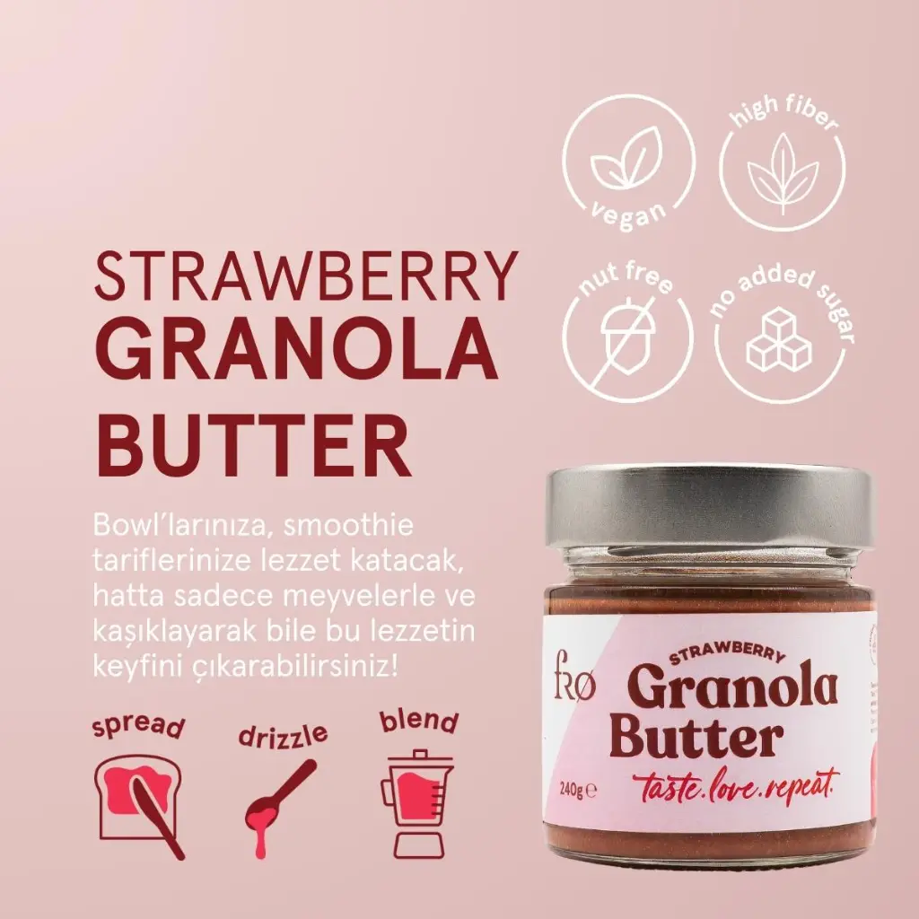 Çilek Glutensiz Şekersiz Vegan Sürülebilir Kahvaltılık Ara Öğün 2.webp