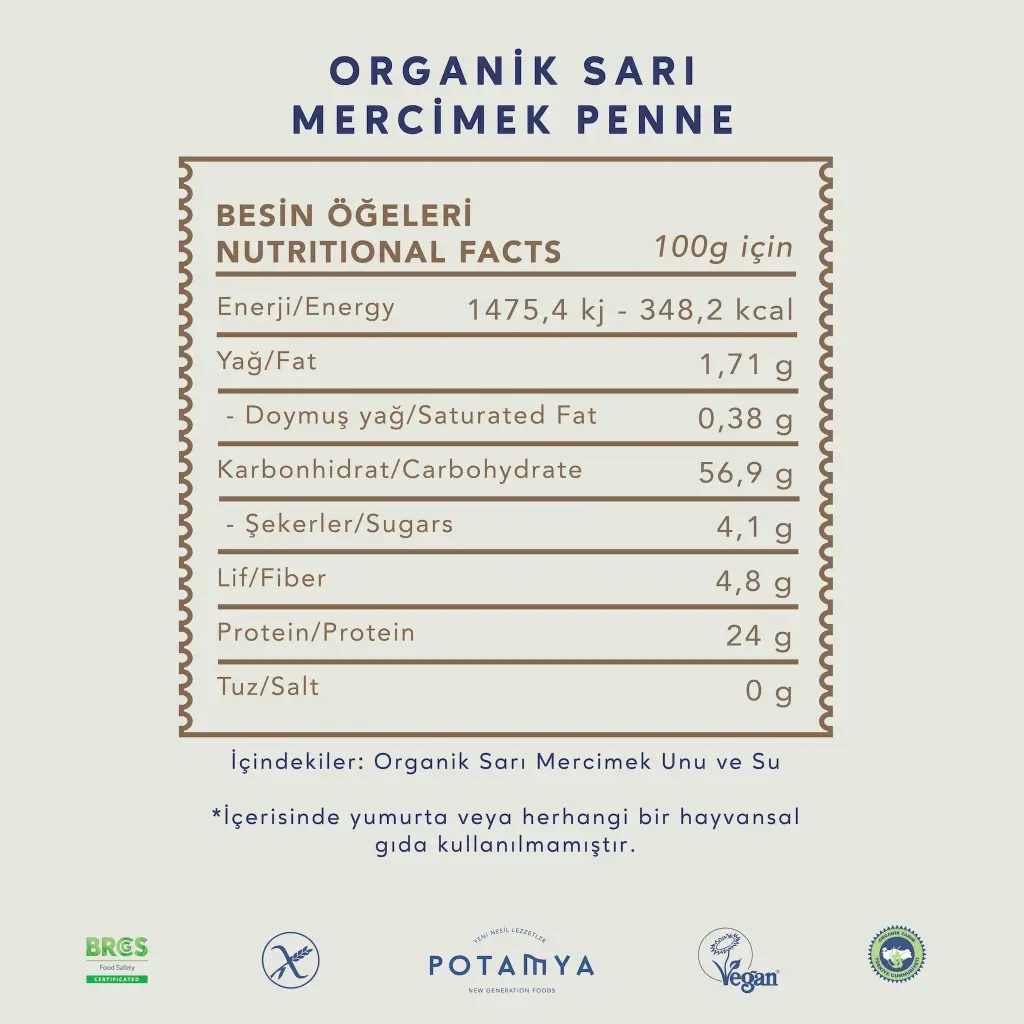 Glutensiz Sarı Mercimek Penne Makarna 2.webp