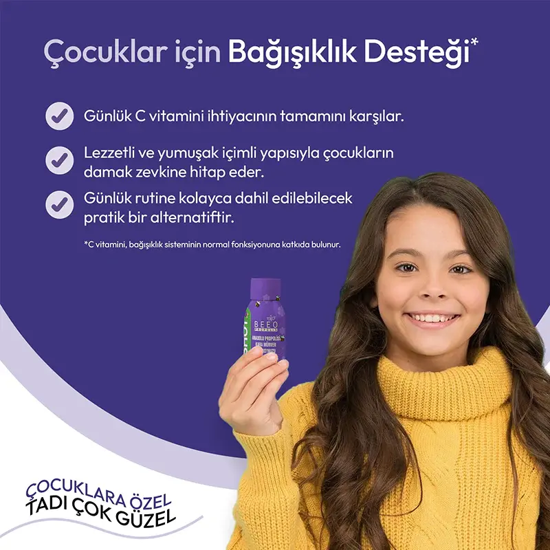BEEO Kara Mürver Çocuk Shot 12'li 4.webp