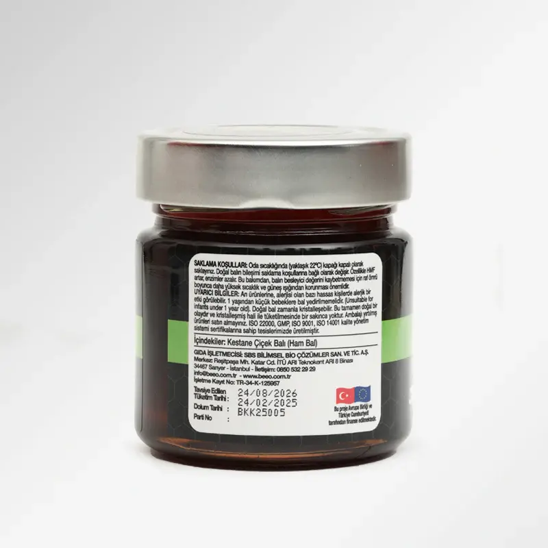 BEEO Kestane Çiçek Balı (Ham Bal) 2.webp