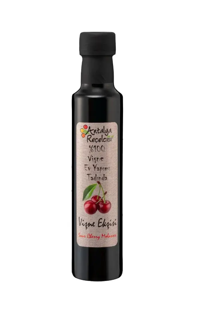 ANTALYA REÇELCİSİ 100% SOUR CHERRY SOUR SAUCE (CLASSY) – 250 ML GLASS BOTTLE