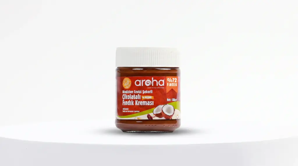 Hindistan Cevizi Şekerli Çikolatalı Fındık Kreması 180 Gr. - Aroha