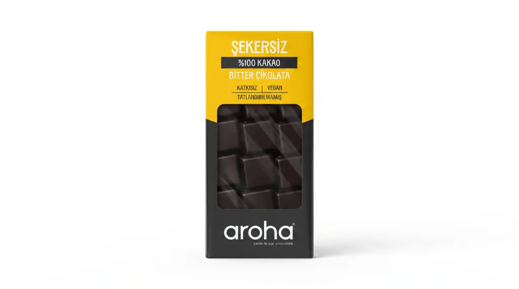 AROHA 100% COCOA SUGAR-FREE DARK CHOCOLATE – 80 G