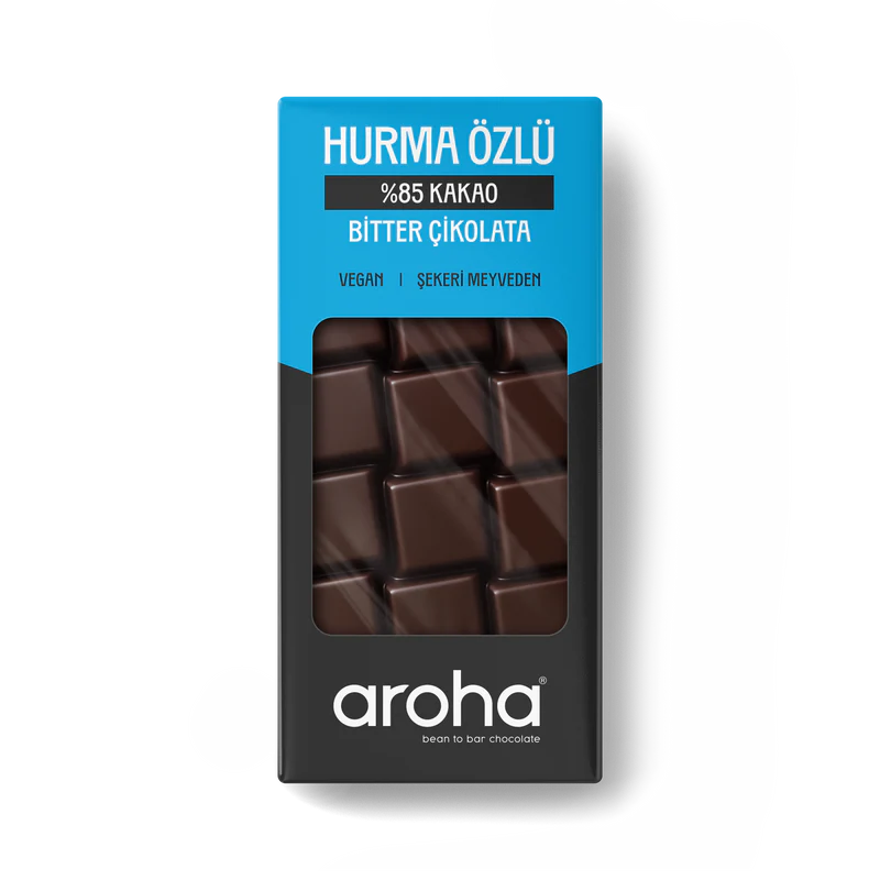 AROHA %85 KAKAO HURMA ÖZLÜ BİTTER ÇİKOLATA 80 G