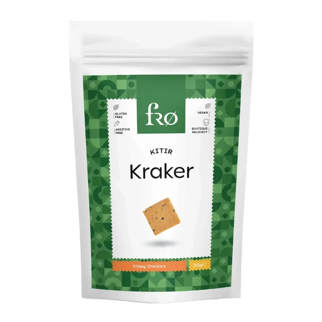 FRO KITIR KRAKER VEGAN GLUTENSİZ TUZLU DOYURUCU SAĞLIKLI KATKISIZ ATIŞTIRMALIK