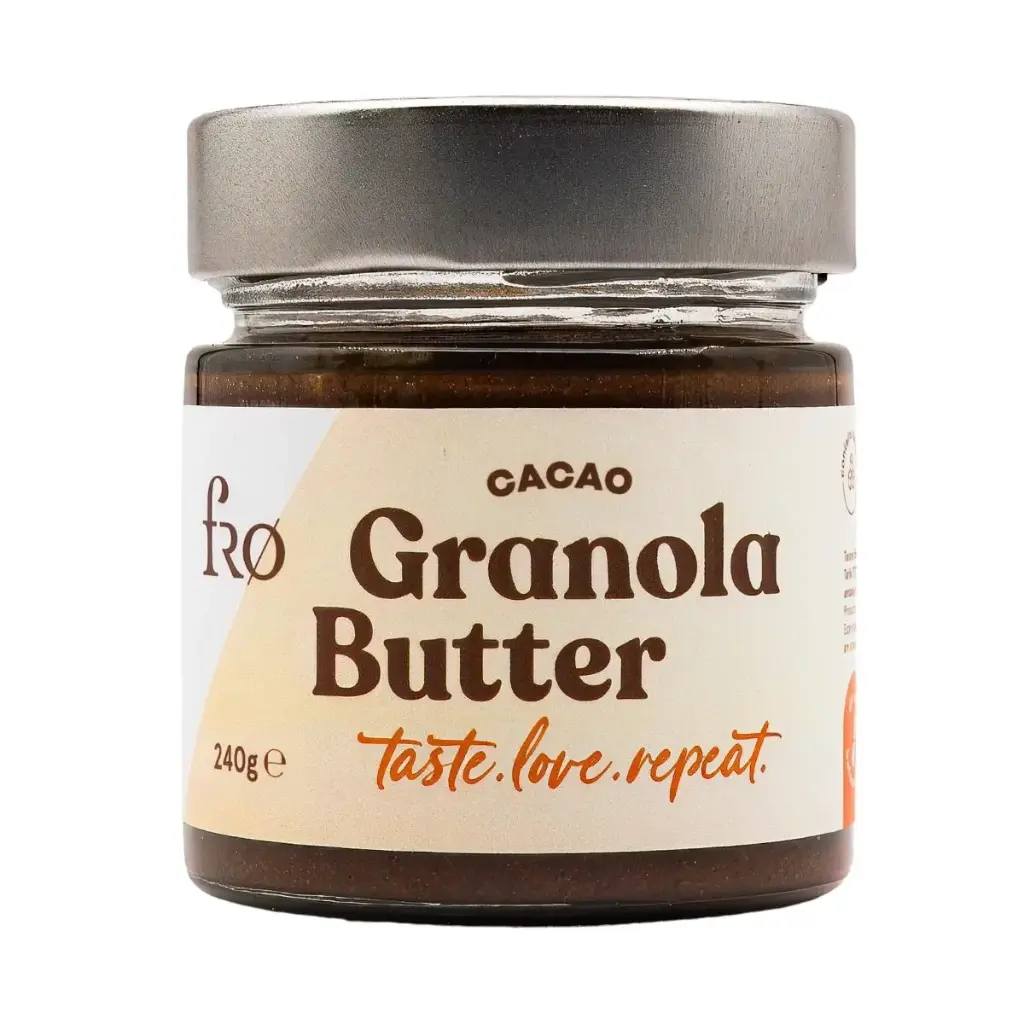 FRO GRANOLA BUTTER COCOA SPREAD – GLUTEN-FREE, VEGAN, NO ADDED SUGAR – 240 G