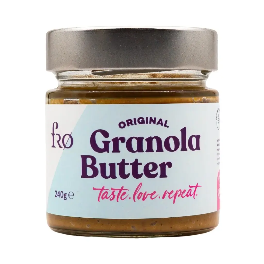 FRO GRANOLA BUTTER ORİGİNAL GLUTENSİZ ŞEKERSİZ VEGAN SÜRÜLEBİLİR EZME KATKISIZ 240GR