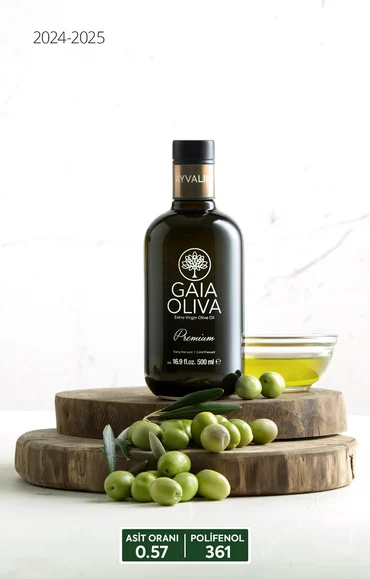 GAİA OLİVA AYVALIK 500 ML ERKEN HASAT NATÜREL SIZMA ZEYTİNYAĞI