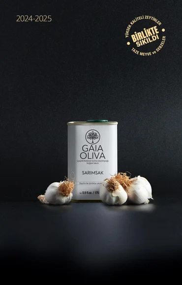 GAİA OLİVA SARIMSAK ÇEŞNİLİ 175 ML NATÜREL SIZMA ZEYTİNYAĞI