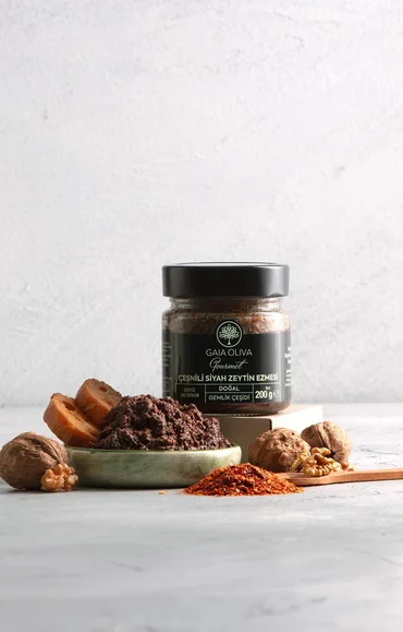 GAİA OLİVA ÇEŞNİLİ SİYAH ZEYTİN EZMESİ, 200 GR