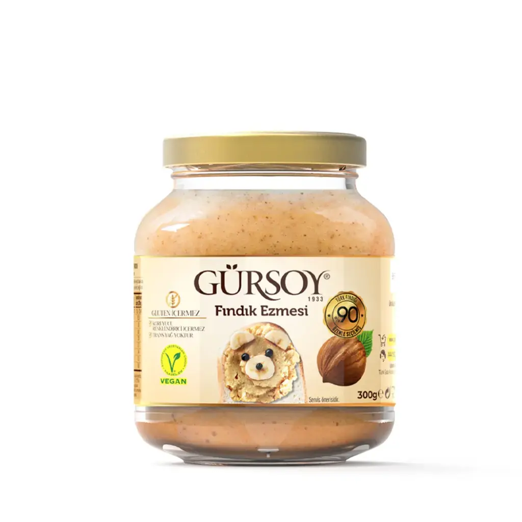 GÜRSOY FINDIK EZMESİ 300G (90% FINDIK)