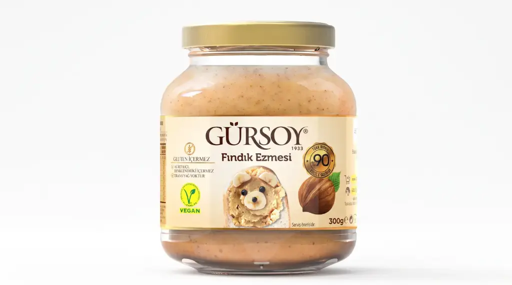GÜRSOY HAZELNUT SPREAD (90% HAZELNUTS) – 300 G