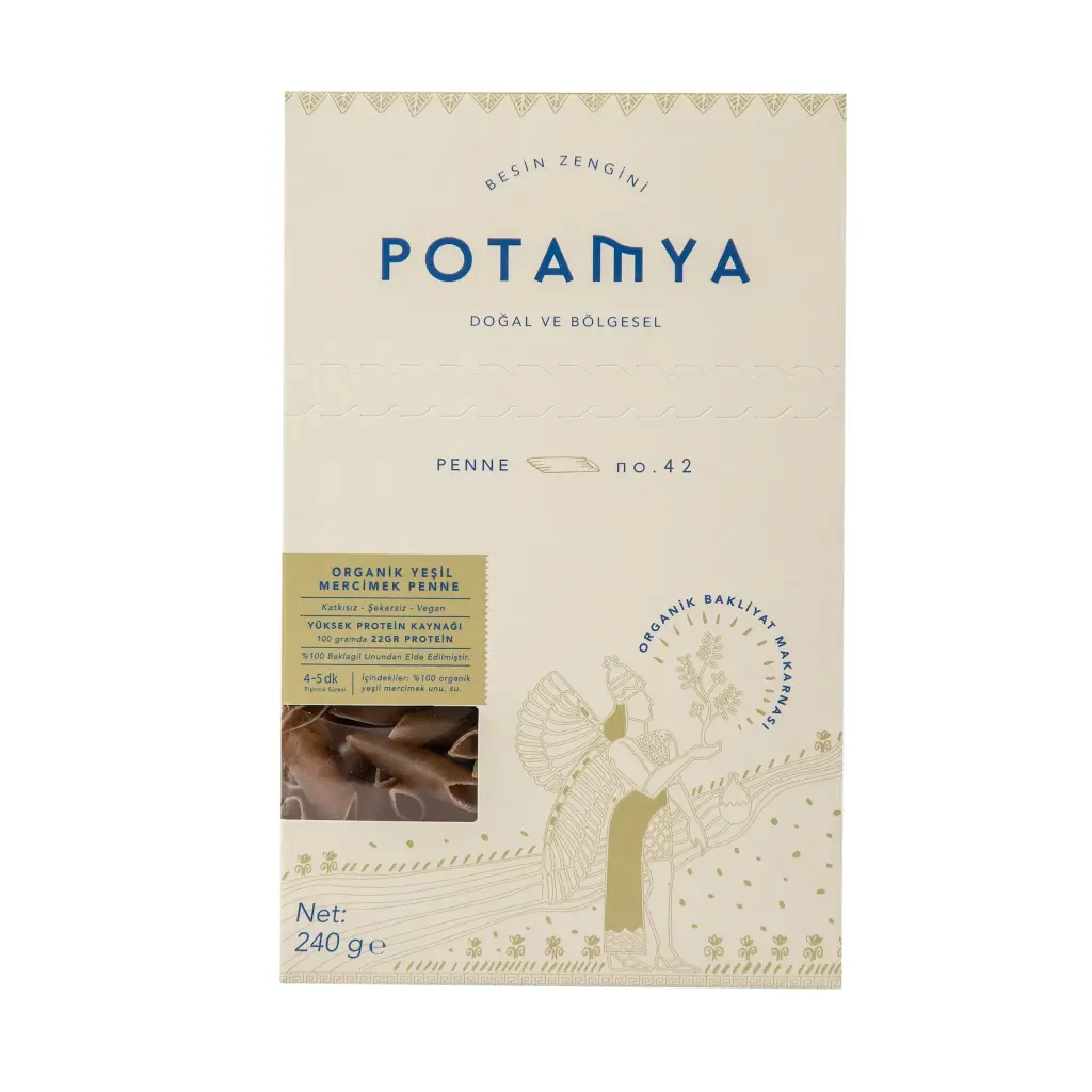 POTAMYA ORGANİC GLUTEN-FREE GREEN LENTİL PENNE