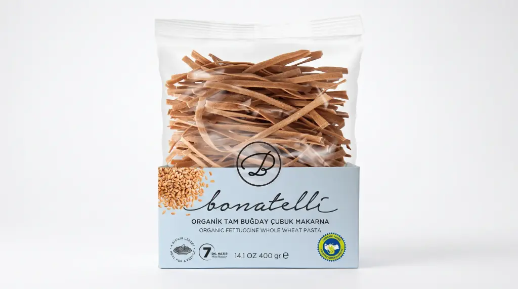 Organik Tam Buğday Çubuk Makarna 400 Gr. - Bonatelli