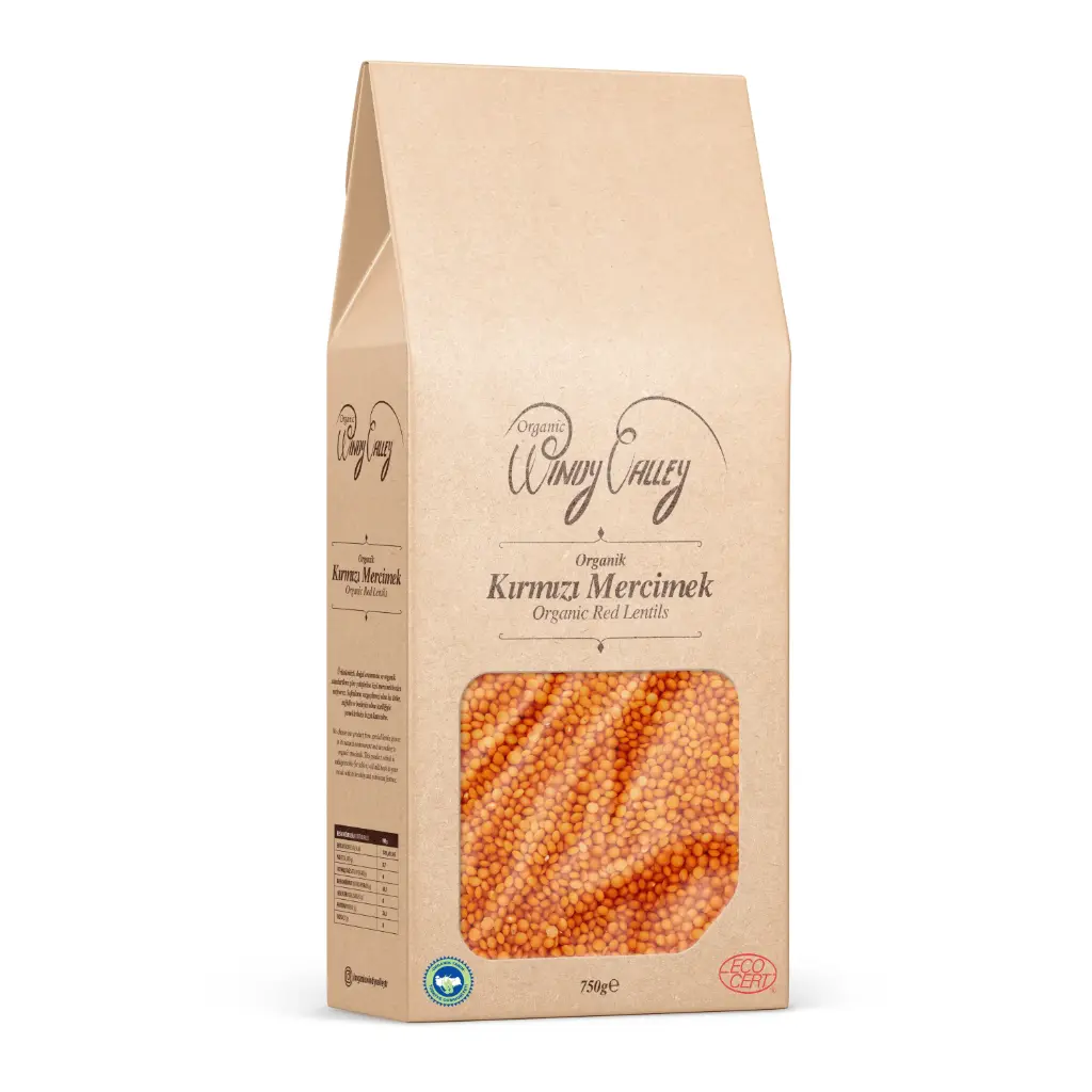 WİNDY VALLEY ORGANİK KIRMIZI MERCİMEK (750 GR) YERLİ ÜRÜN