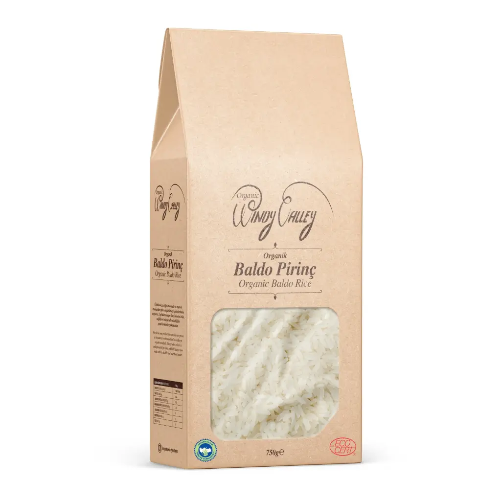 WİNDY VALLEY ORGANİK PİLAVLIK BALDO PİRİNÇ (750 GR) YERLİ ÜRÜN