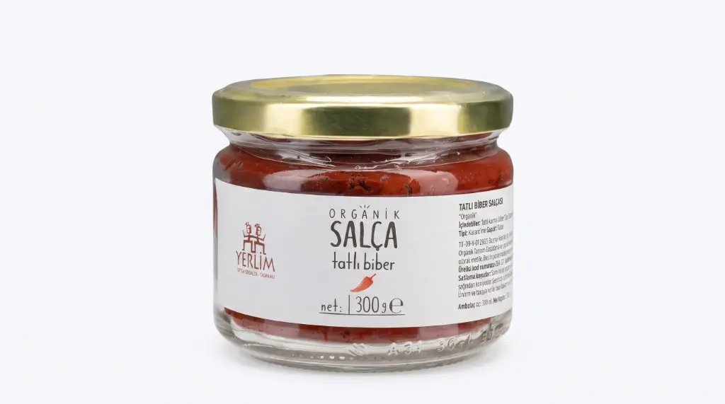 Organik Tatlı Biber Salçası 300 Gr. - Yerlim