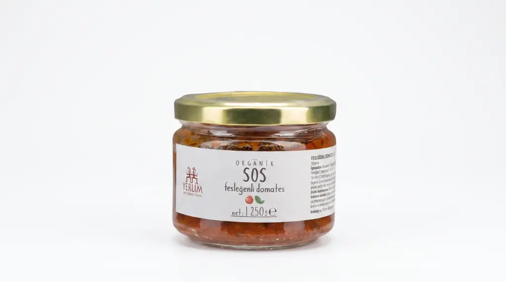 Organik Sos ( Fesleğenli Domates ) 250 Gr. - Yerlim