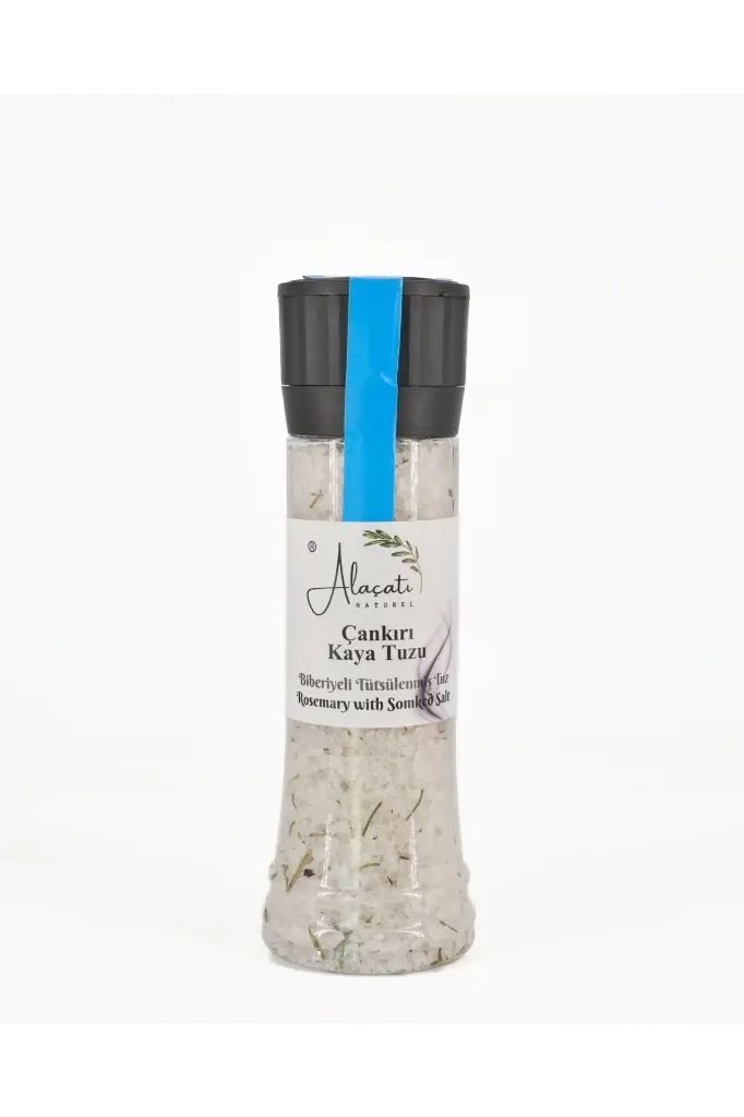 ALAÇATI NATUREL SMOKED ÇANKIRI ROCK SALT WİTH ROSEMARY – 370 G