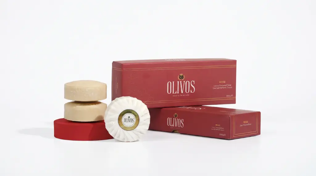 OLİVOS LUXURY ROSE SCENTED OLİVE OİL SOAP – 3 × 100 G