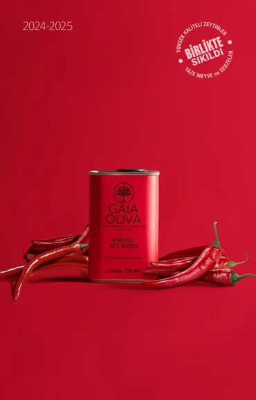 GAİA OLİVA KIRMIZI ACI BİBER ÇEŞNİLİ 175 ML NATÜREL SIZMA ZEYTİNYAĞI (YENİ HASAT)