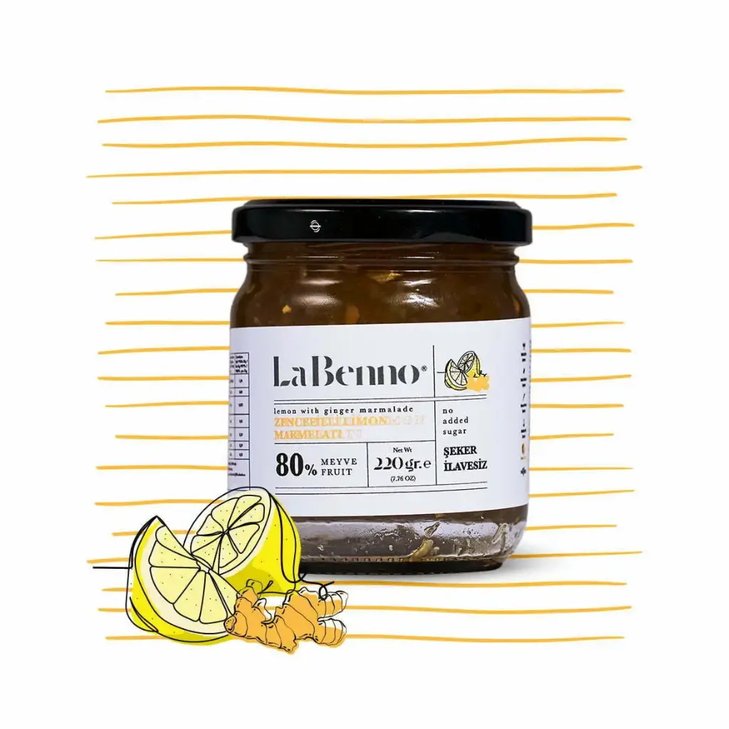 ATİYE LAÇİN ZENCEFİLLİ LİMON MARMELATI