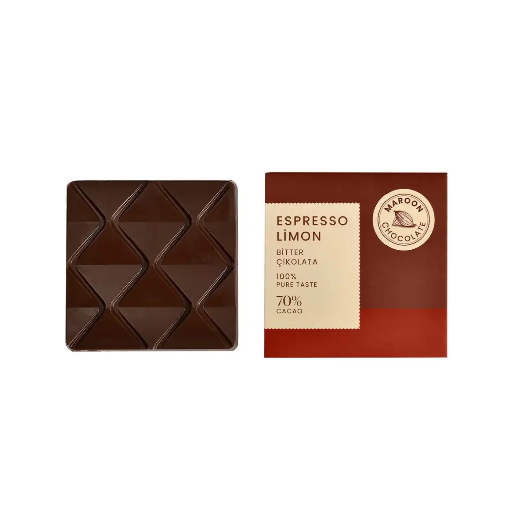 MAROON CHOCOLATE ESPRESSO LİMONLU BİTTER TABLET ÇİKOLATA