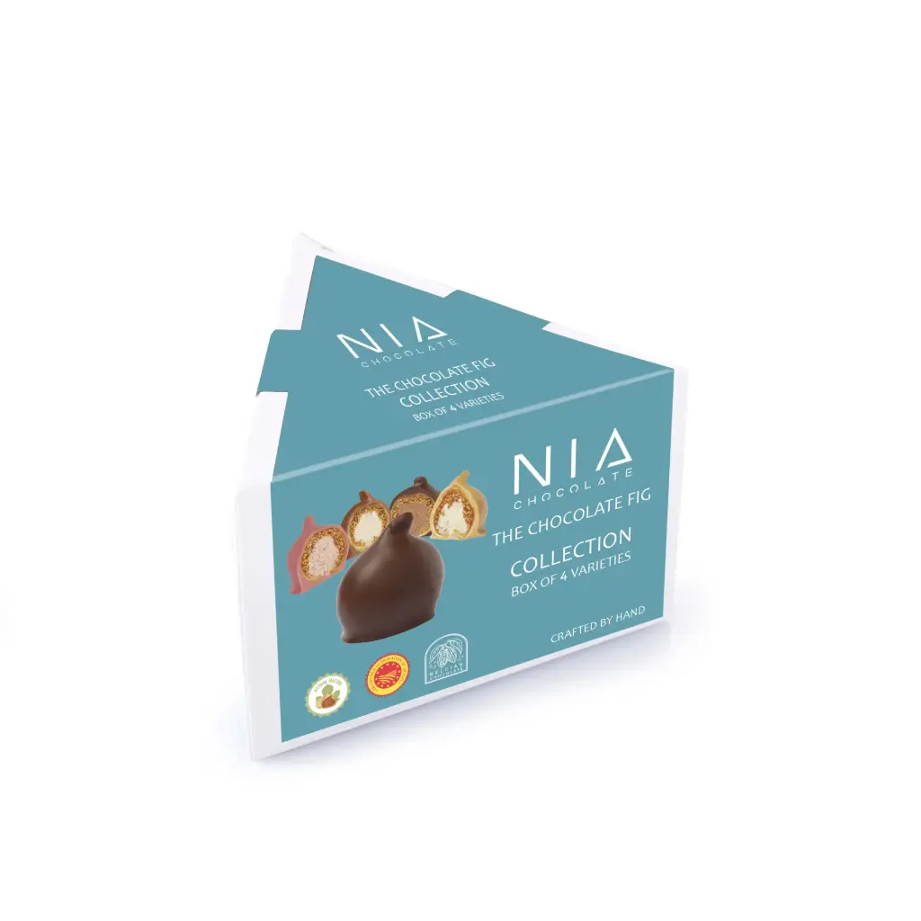 NİA CHOCOLATE ÇİKOLATALI İNCİR - KOLEKSİYON - 126 G MİNİ PRİZMA KUTU
