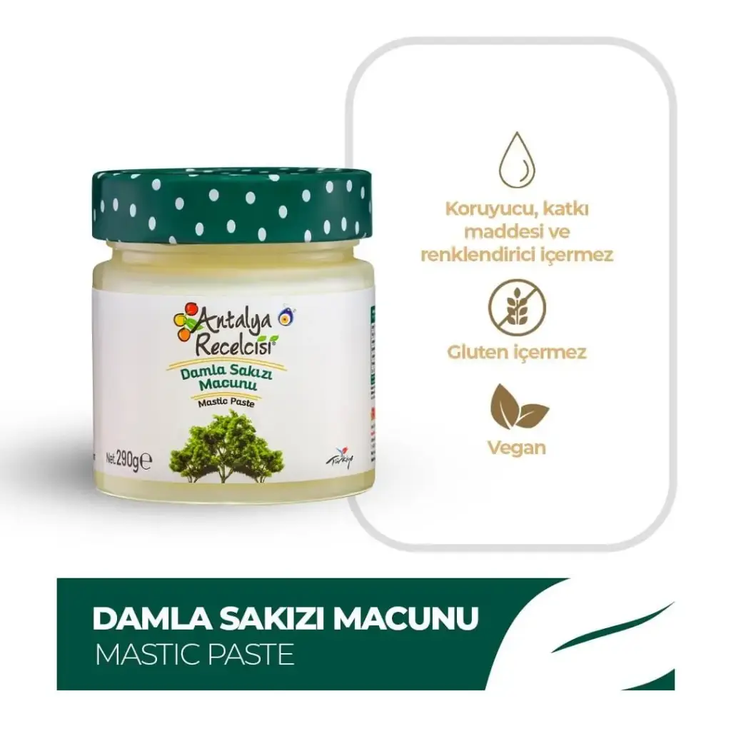 ANTALYA REÇELCİSİ DAMLA SAKIZI REÇELİ 290 GR
